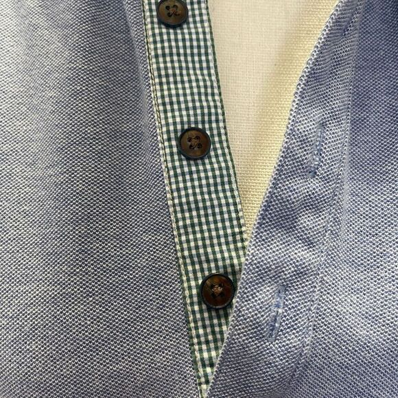 Saks Fifth‎ Avenue Trim Fit, Short Sleeve Collared Knit Top, Large - Picture 8 of 9